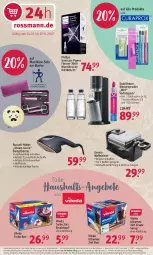 Gazetka promocyjna Rossmann - Prospekte - Gazetka - ważna od 07.10 do 07.10.2022 - strona 16 - produkty: angebot, angebote, bürste, dusche, eis, elle, flasche, glasflasche, LG, möbel, ndk, Philips, rama, reis, rum, russell hobbs, Soda, sodastream, sonicare, Tasche, teller, Ti, versandkostenfrei, vileda, Waffeleisen, waffeln, wasser, wassersprudler, wedel