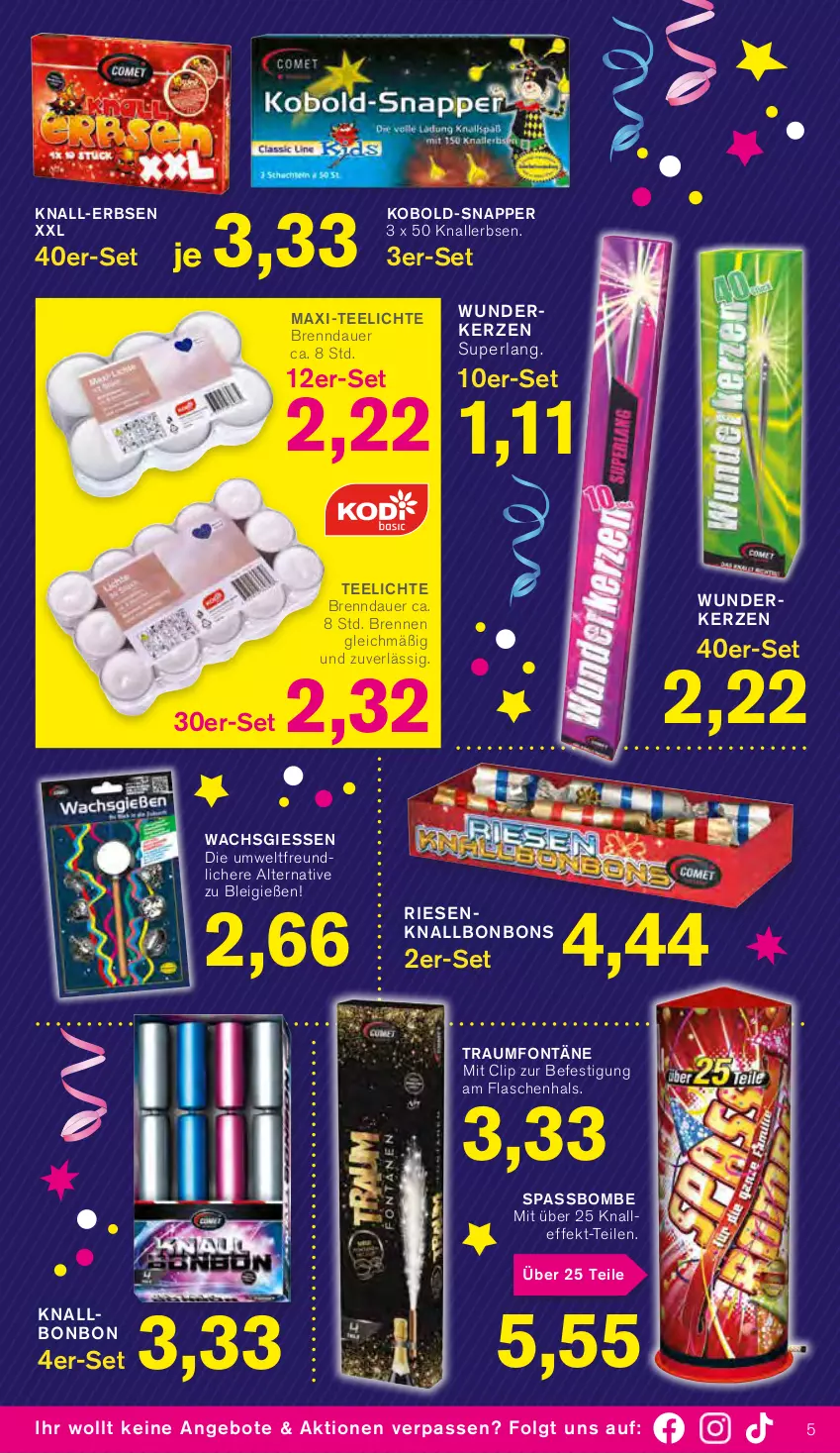 Aktueller Prospekt Kodi - Prospekte - von 21.12 bis 30.12.2023 - strona 5 - produkty: angebot, angebote, auer, bonbons, erbsen, flasche, kerze, Knallerbsen, LG, perla, rwe, tee, Teelicht, teelichte, Ti