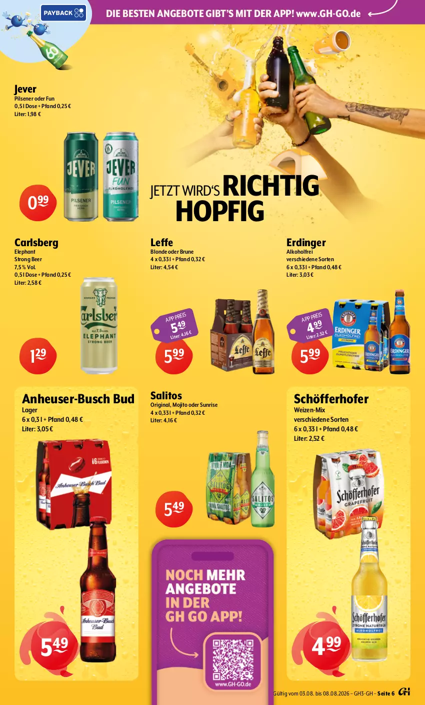 Aktueller Prospekt Getraenke Hoffmann - Prospekte - von 03.08 bis 08.08.2026 - strona 6 - produkty: alkohol, angebot, angebote, carlsberg, eis, erdinger, gin, Heu, jever, jever pilsener, mojito, pils, pilsener, schöfferhofer, Ti