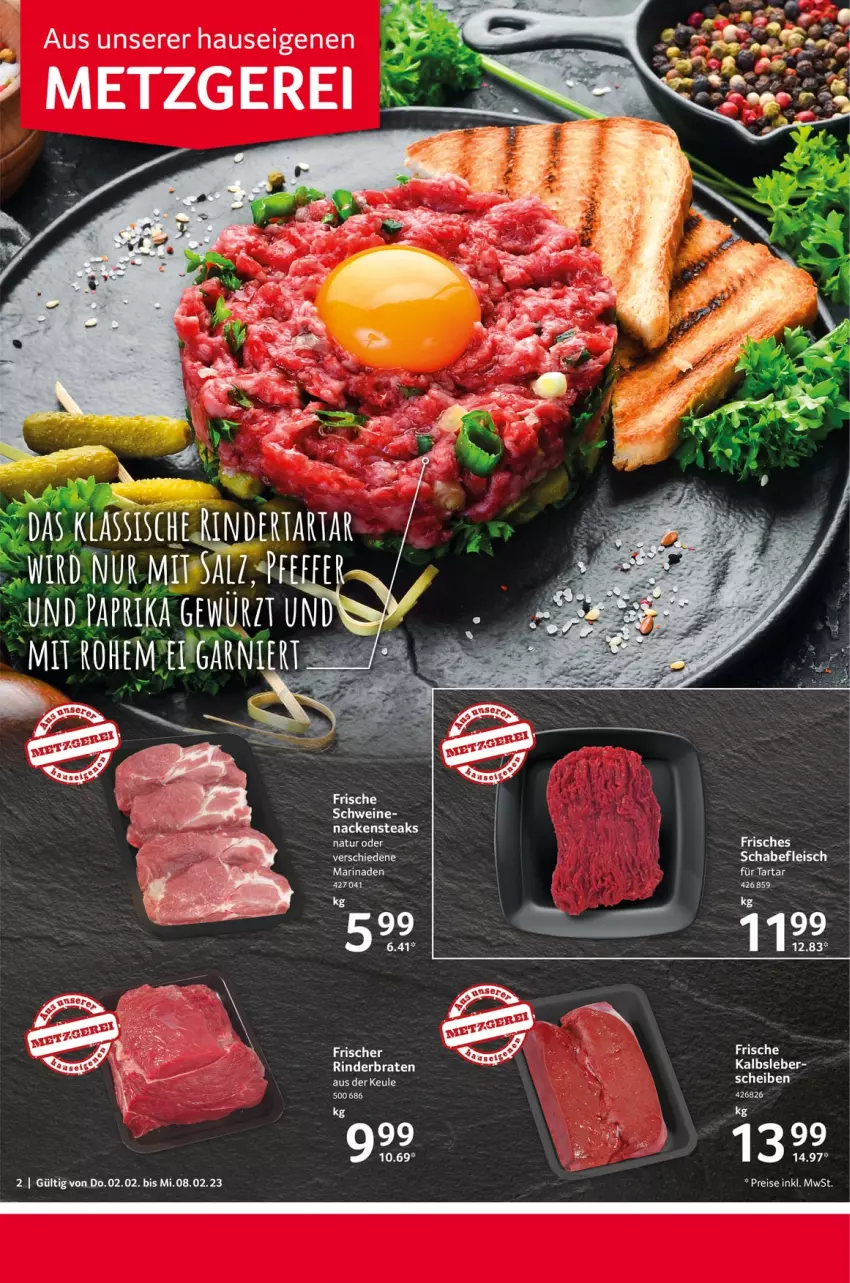 Aktueller Prospekt Selgros - Food - von 02.02 bis 08.02.2023 - strona 2 - produkty: auer, eis, fleisch, Kalbsleber, Nackensteak, nackensteaks, natur, reis, rind, rinder, schwein, schweine, steak, steaks, Ti, wein, weine