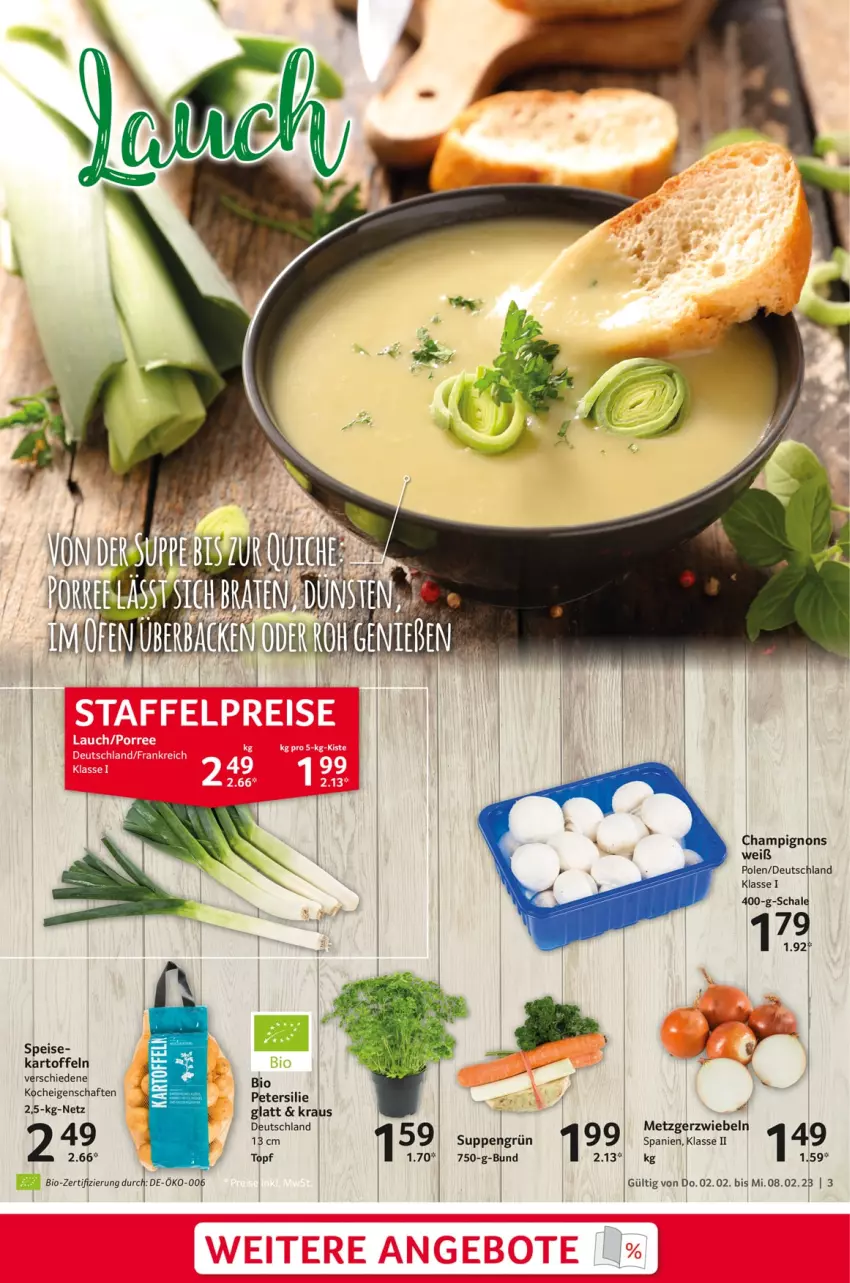 Aktueller Prospekt Selgros - Food - von 02.02 bis 08.02.2023 - strona 3 - produkty: bio, champignon, champignons, eis, kartoffel, kartoffeln, mam, petersilie, Ti, topf