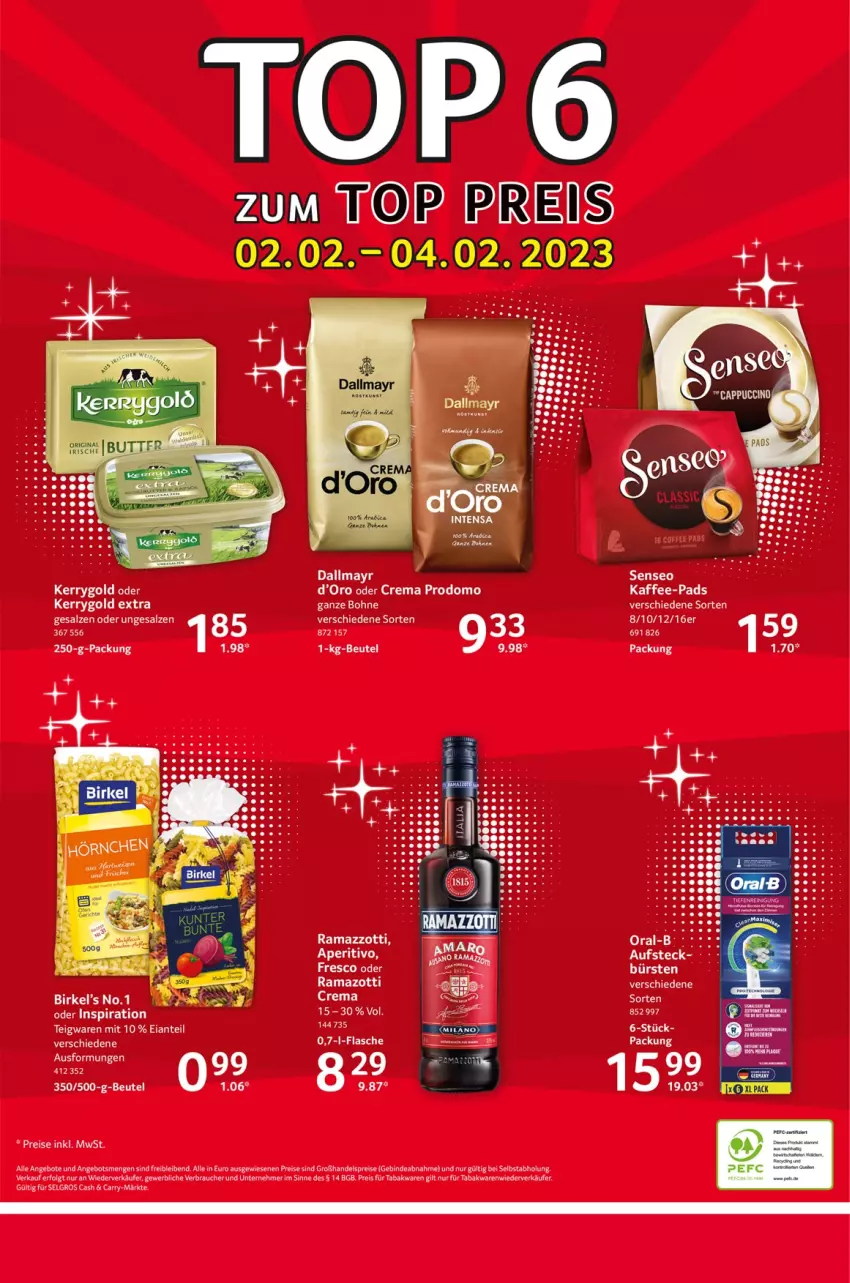 Aktueller Prospekt Selgros - Food - von 02.02 bis 08.02.2023 - strona 32 - produkty: angebot, angebote, beutel, bohne, dallmayr, eis, kaffee, kaffee-pads, kerrygold, LG, prodomo, rama, ramazzott, ramazzotti, Rauch, reis, rel, salz, senseo, tee, teigwaren, Ti, zott