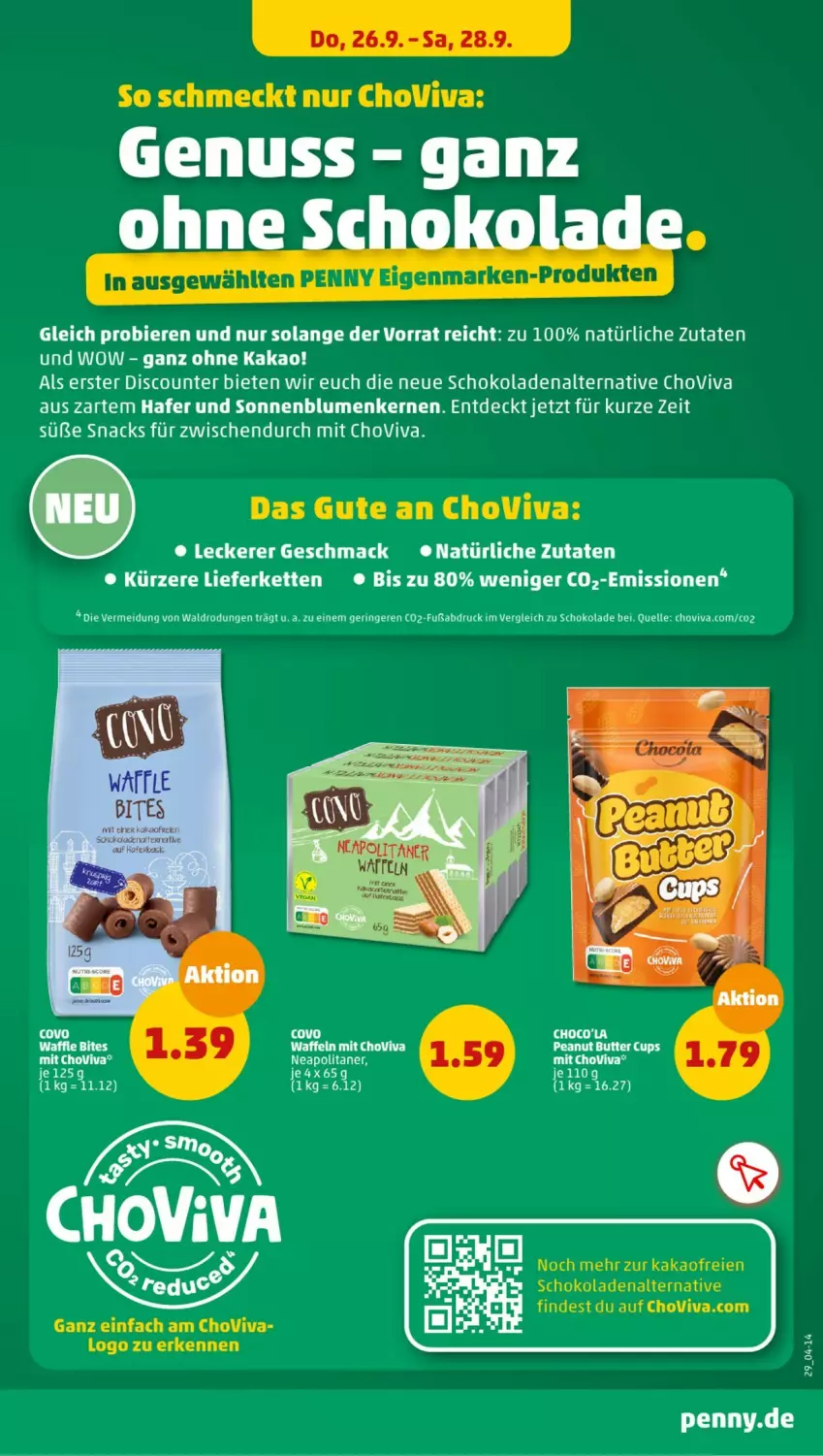 Aktueller Prospekt Penny - Prospekte - von 23.09 bis 28.09.2024 - strona 29 - produkty: bier, Biere, bites, blume, blumen, chovi, discount, elle, hafer, kakao, Kette, mac, rel, ring, schoko, schokolade, schokoladen, snack, snacks, sonnenblume, sonnenblumen, Sonnenblumenkerne, sonnenblumenkernen, Ti, waffeln