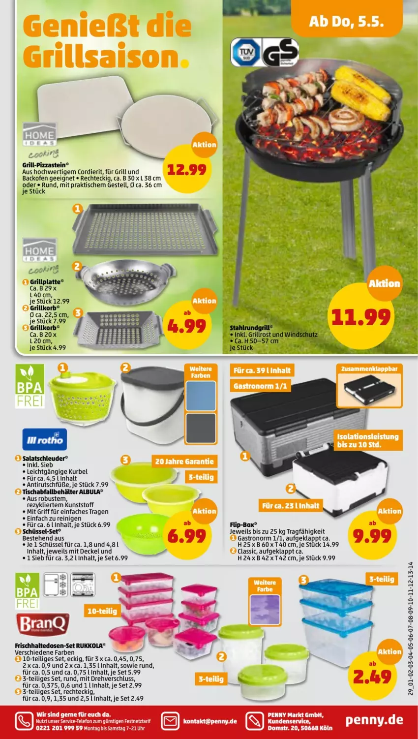 Aktueller Prospekt Penny - Prospekte - von 02.05 bis 07.05.2022 - strona 29 - produkty: backofen, Behälter, decke, Deckel, erde, frischhaltedosen, grill, grillplatte, korb, latte, Ofen, pizza, salat, schüssel, telefon, Ti, tisch, uhr