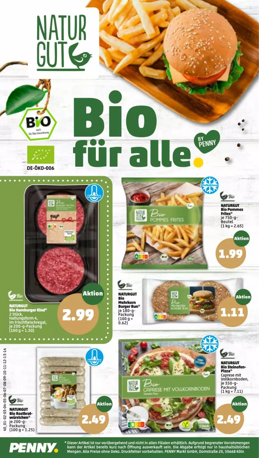 Aktueller Prospekt Penny - Prospekte - von 02.05 bis 07.05.2022 - strona 40 - produkty: beutel, bio, burger, Cap, eis, korn, LG, natur, Ofen, pizza, pommes, reis, steinofen, Ti, ZTE