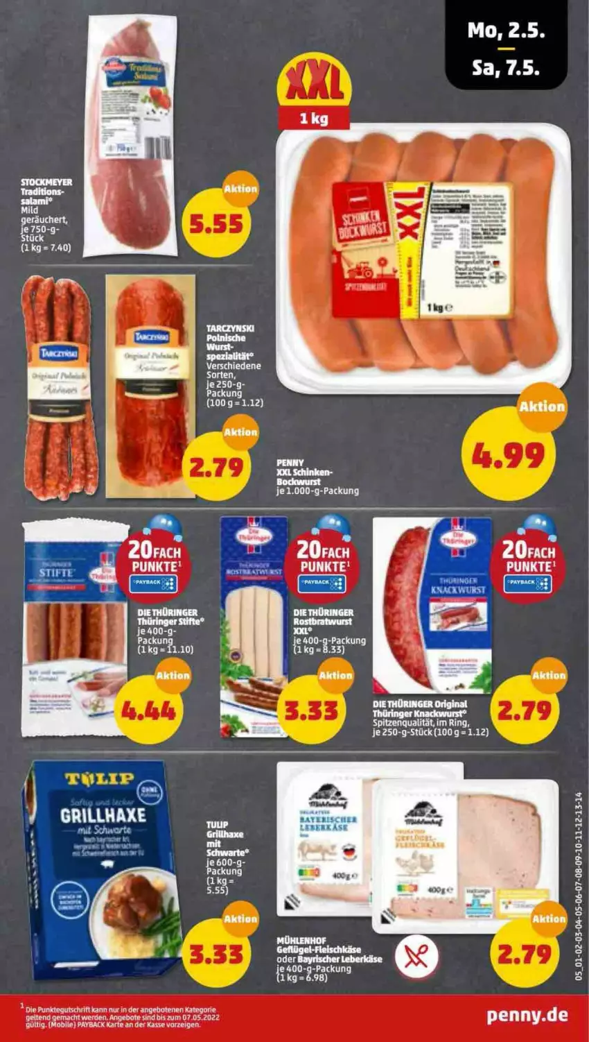 Aktueller Prospekt Penny - Prospekte - von 02.05 bis 07.05.2022 - strona 5 - produkty: bett, gin, original thüringer, ring, schinken, spitzenqualität, Ti, wurst