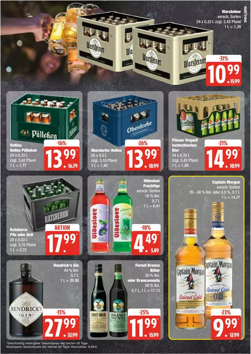 Aktueller Prospekt Edeka - Prospekte - von 21.10 bis 25.10.2024 - strona 19 - produkty: eis, gin, HP, reis, steiner, Ti, warsteiner, ZTE