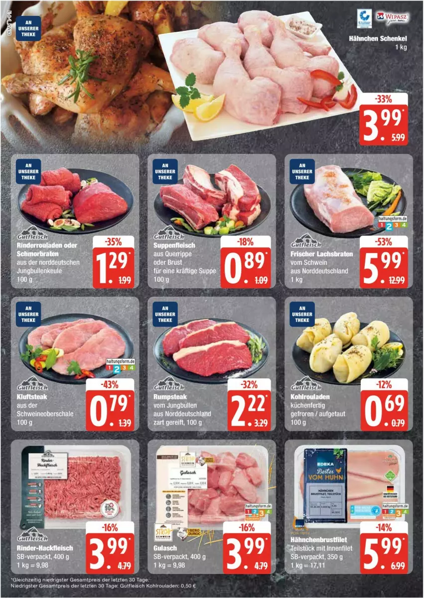 Aktueller Prospekt Edeka - Prospekte - von 21.10 bis 25.10.2024 - strona 8 - produkty: brustfilet, eis, filet, fleisch, gutfleisch, hähnchenbrust, hähnchenbrustfilet, henkel, jungbullen, Kohlrouladen, reis, rouladen, schenkel, Ti, ZTE