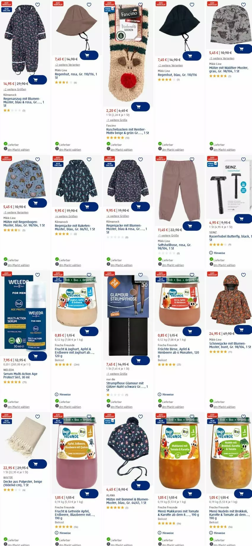 Aktueller Prospekt Dm Drogerie - Prospekte - von 26.05 bis 04.06.2025 - strona 18 - produkty: Anzug, apfel, beere, bio, Blaubeer, blaubeere, blume, blumen, brokkoli, butter, decke, ecco, eis, erdbeere, freche freunde, frucht, früchte, hose, Jacke, joghur, joghurt, Kuschelsocken, lack, Mütze, nudel, nudeln, Raketen, Ria, rum, sac, Schneejacke, Serum, socken, Softshellhose, Strumpfhose, Ti, tomate, varta, weleda, Wels
