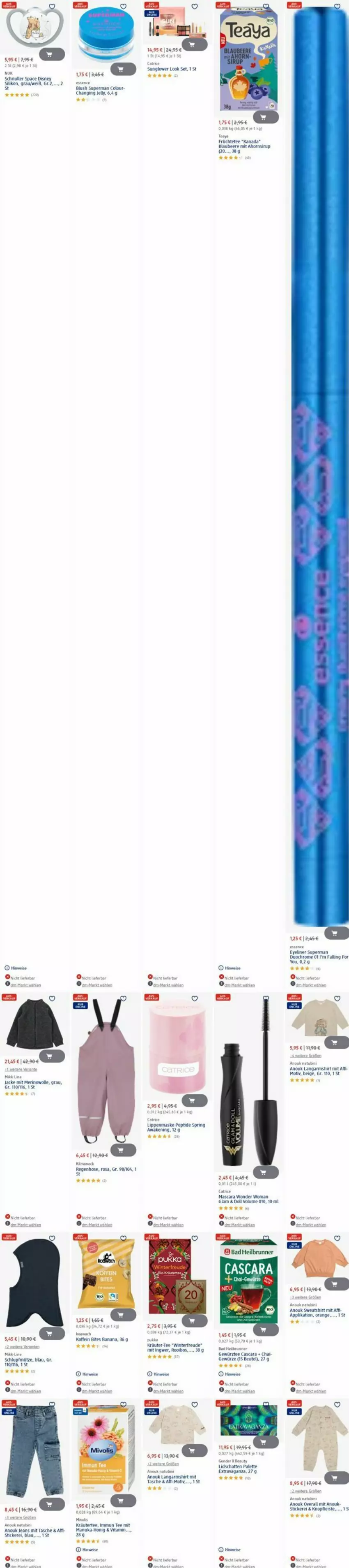 Aktueller Prospekt Dm Drogerie - Prospekte - von 26.05 bis 04.06.2025 - strona 23 - produkty: Bad, Bau, beere, beutel, bites, Blaubeer, blaubeere, disney, eier, eis, Eyeliner, früchte, Früchtetee, gewürz, gin, hafer, Hefe, honig, hose, ingwer, Jacke, kräuter, mars, Maske, Mütze, nuk, orange, Overall, Palette, Ria, ring, rwe, shirt, sirup, Sweatshirt, Tasche, tee, Ti, wolle, Yo