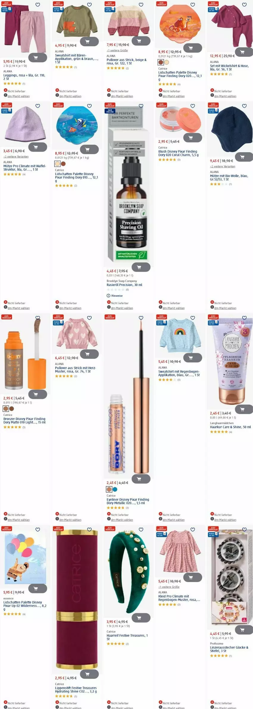 Aktueller Prospekt Dm Drogerie - Prospekte - von 26.05 bis 04.06.2025 - strona 28 - produkty: Ausstecher, bio, braun, Coral, disney, eis, Eyeliner, gin, hose, kleid, leggings, Mütze, Palette, Profissimo, Pullover, Ria, shirt, sim, Sweatshirt, Ti, WICK, Wild, wolle