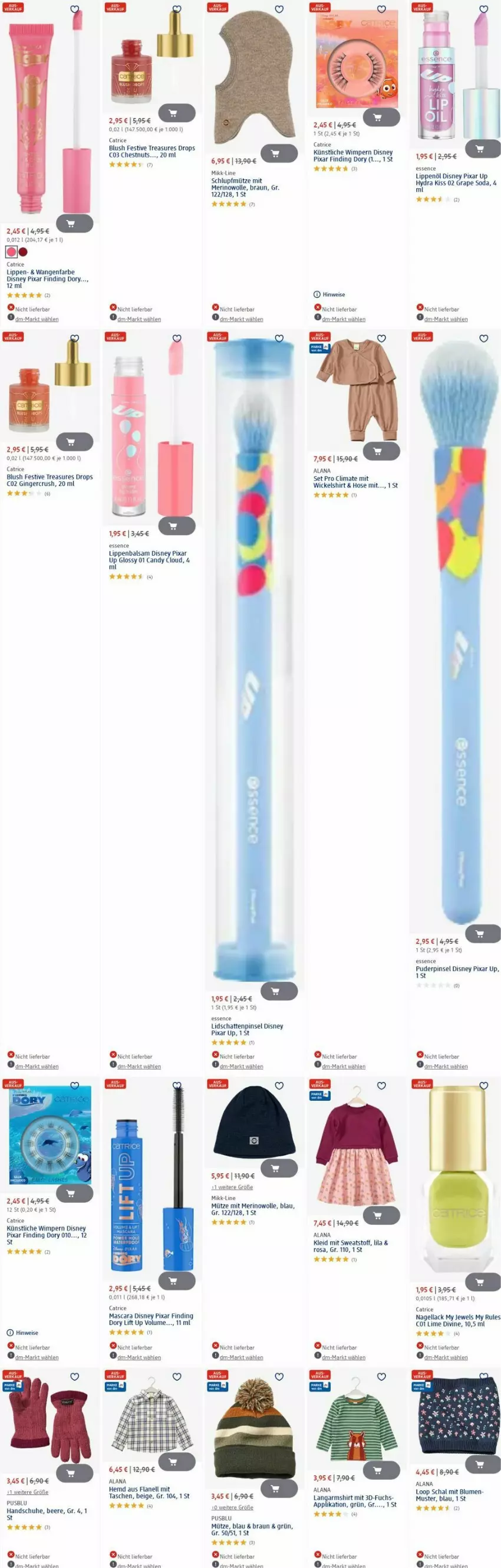 Aktueller Prospekt Dm Drogerie - Prospekte - von 26.05 bis 04.06.2025 - strona 29 - produkty: balsam, beere, blume, blumen, braun, disney, eis, gin, ginger, handschuhe, hemd, hose, kleid, lack, Langarmshirt, Lippenbalsam, Mascara, Mütze, Nagellack, Pinsel, Schal, Schlupfmütze, schuhe, shirt, Soda, Tasche, taschen, Ti, usb, Wels, WICK, wolle