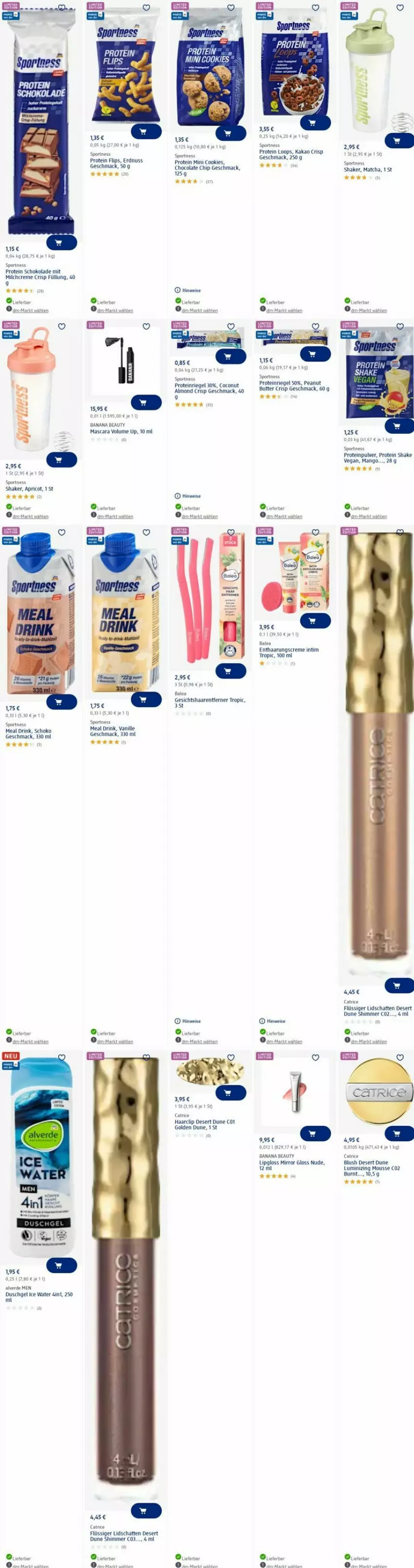 Aktueller Prospekt Dm Drogerie - Prospekte - von 26.05 bis 04.06.2025 - strona 7 - produkty: Alverde, butter, coconut, cola, cookie, cookies, creme, drink, duschgel, eier, eis, erde, erdnuss, kakao, Lipgloss, mac, mango, Mascara, mousse, nuss, peanut butter, riegel, schoko, schokolade, shake, Sport, tee, Ti, uhr, vanille