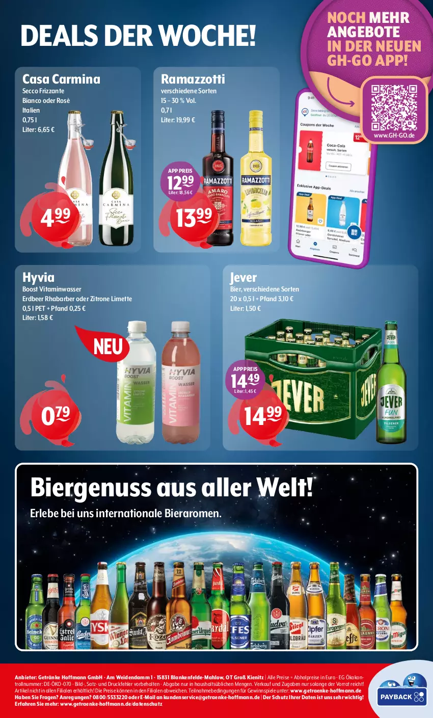 Aktueller Prospekt Getraenke Hoffmann - Prospekte - von 29.12.2026 bis 03.01.2027 - strona 8 - produkty: abholpreise, angebot, angebote, bier, ecco, eis, frizzante, getränk, getränke, gewinnspiel, jever, limette, Mett, nuss, rama, ramazzott, ramazzotti, reis, rhabarber, Spiele, Ti, vita, wasser, zitrone, zott