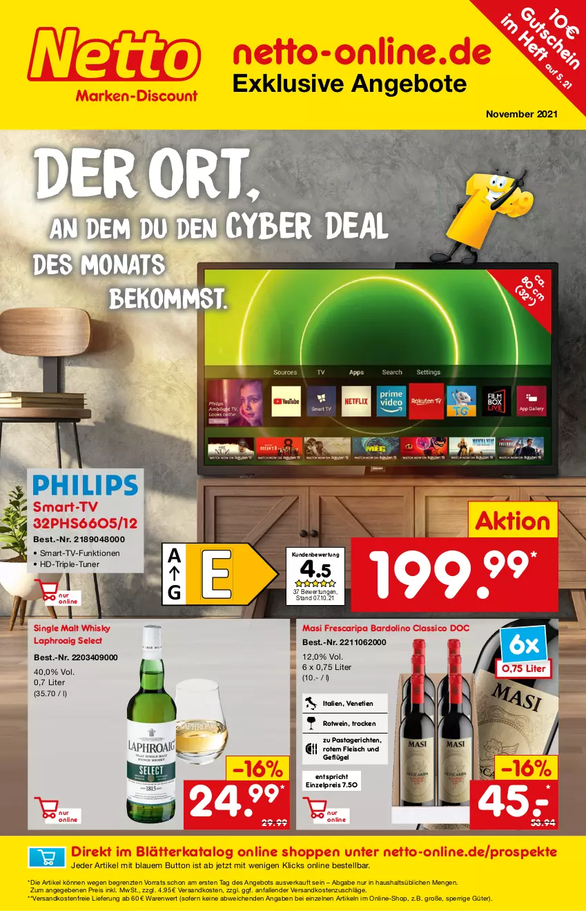 Aktueller Prospekt Netto Marken-Discount - Online-Magazin November - von 01.11 bis 30.11.2021 - strona 1