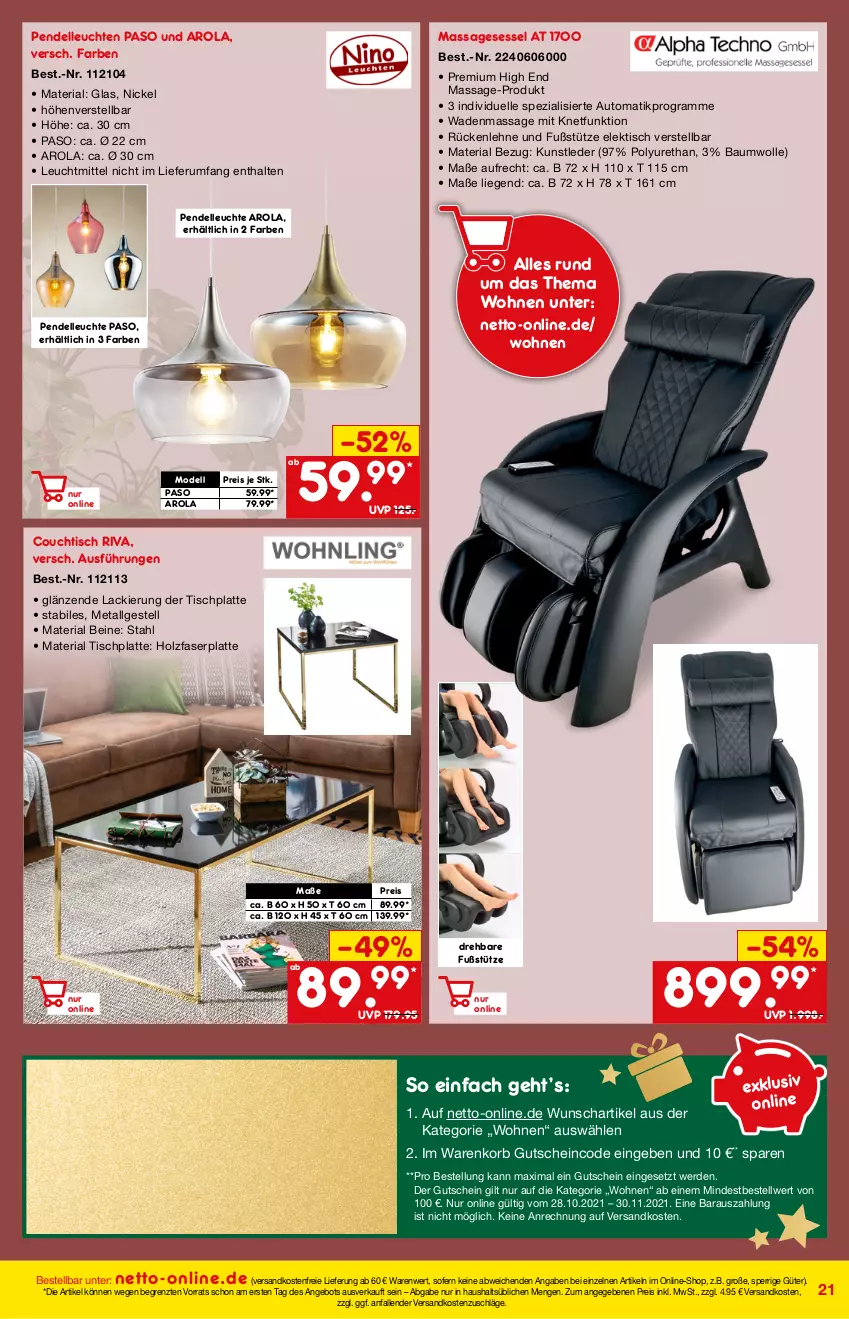 Aktueller Prospekt Netto Marken-Discount - Online-Magazin November - von 01.11 bis 30.11.2021 - strona 21