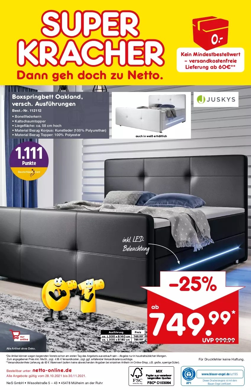 Aktueller Prospekt Netto Marken-Discount - Online-Magazin November - von 01.11 bis 30.11.2021 - strona 48