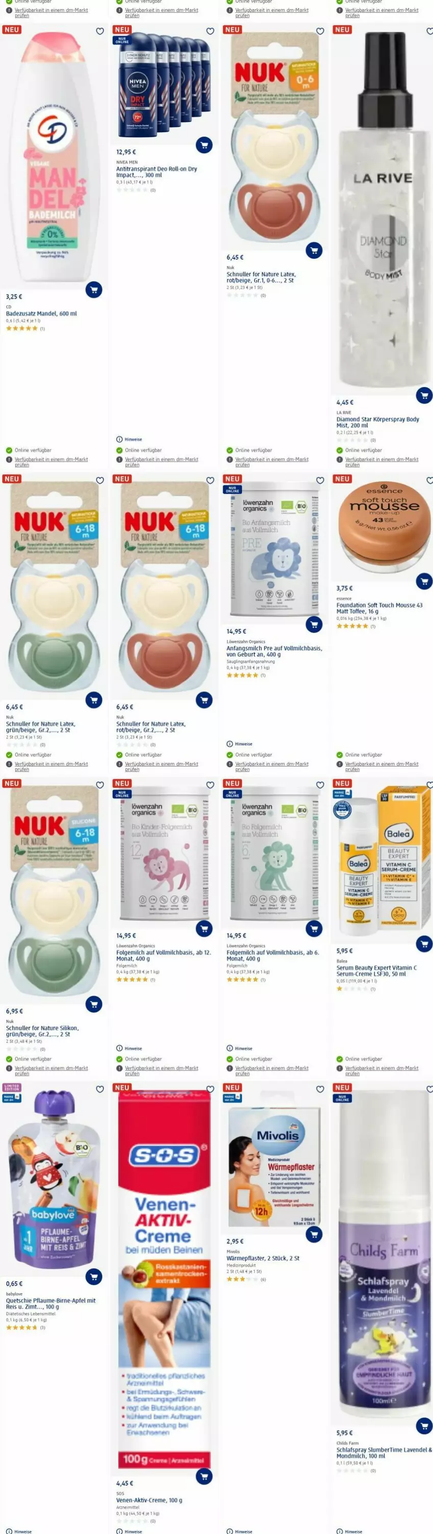 Aktueller Prospekt Dm Drogerie - Prospekte - von 06.11 bis 15.11.2023 - strona 10 - produkty: Antitranspirant, apfel, Bad, bio, body, creme, deo, deo roll-on, eis, folgemilch, Germ, Kinder, Körperspray, lavendel, LG, mandel, milch, mousse, natur, pflaster, pflaume, roll-on, rum, Serum, Ti, vita, Vitamin C, vollmilch