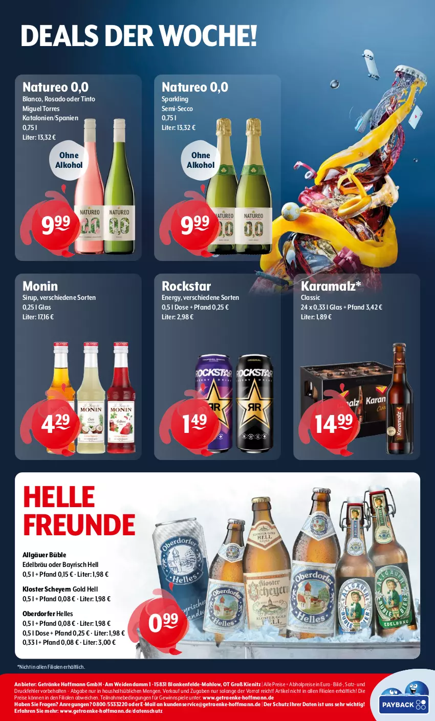 Aktueller Prospekt Getraenke Hoffmann - Prospekte - von 19.08 bis 24.08.2024 - strona 8 - produkty: abholpreise, alkohol, ecco, eis, elle, getränk, getränke, gewinnspiel, karamalz, LG, malz, monin, natur, ohne alkohol, rama, reis, Rockstar, sirup, Spiele, Ti