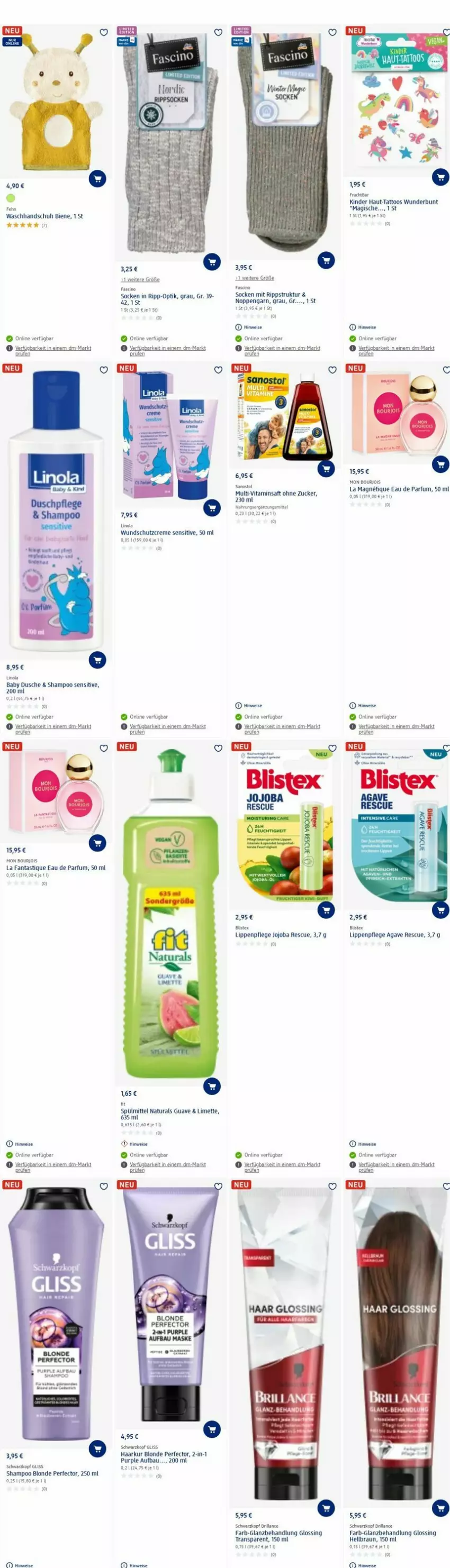 Aktueller Prospekt Dm Drogerie - Prospekte - von 16.10 bis 25.10.2023 - strona 15 - produkty: asti, Bau, braun, brillance, cin, creme, dusche, Eau de parfum, eis, fanta, gliss, Guave, Kinder, limette, Lippenpflege, mais, Mett, natur, natura, parfum, reifen, saft, Schutzcreme, schwarzkop, schwarzkopf, shampoo, socken, spülmittel, Ti, vita, waschhandschuh, zucker