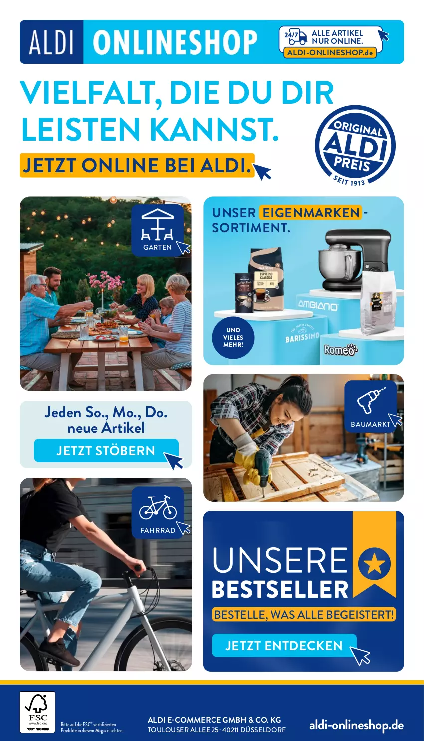 Aktueller Prospekt Aldi Nord - Von Montag - von 26.08 bis 31.08.2024 - strona 13 - produkty: aldi, Bau, decke, eis, elle, Fahrrad, Garten, magazin, Ti