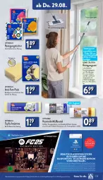 Gazetka promocyjna Aldi Nord - Von Montag - Gazetka - ważna od 31.08 do 31.08.2024 - strona 23 - produkty: aldi, Anti-Fett-Pad, Bad, ball, beutel, Bodenwischbezüge, dell, eis, elle, ente, fenster, gin, kosmetik, lays, Mode, müllbeutel, Optiwisch, PlayStation, PlayStation 5, Reinigung, reinigungstücher, Ria, ring, sony, Sport, Teleskop, teleskopstiel, Ti, topf, tücher, Xbox, ZTE