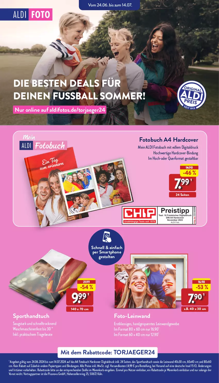 Aktueller Prospekt Aldi Nord - Von Montag - von 08.07 bis 13.07.2024 - strona 39 - produkty: aeg, aldi, angebot, ball, buch, eis, elle, Fotobuch, handtuch, korb, ndk, papier, reis, ring, smartphone, Sport, Ti, tisch, tuc, waschmaschine, waschmaschinen