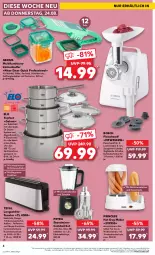 Gazetka promocyjna Kaufland - Extra-Angebote - Gazetka - ważna od 30.08 do 30.08.2023 - strona 6 - produkty: angebot, angebote, backofen, baguette, Behälter, bosch, brötchen, brötchenaufsatz, cocktail, cocktails, Cocktailshaker, decke, Deckel, edelstahl, eier, eis, elle, fleisch, Glasdeckel, herdarten, hot dog, küche, Küchen, Küchenhelfer, Mixer, Ofen, shake, spaghetti, standmixer, stifte, tagliatelle, tefal, Ti, toast, toaster, topf, Topfset, würfel, würstchen, ZTE