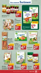 Gazetka promocyjna Aldi Nord - Von Montag - Gazetka - ważna od 07.01 do 07.01.2023 - strona 13 - produkty: aldi, aus der tiefkühlung, beutel, bio, Bio-Gemüse, bioland, brötchen, Brühe, eis, garnelen, hafer, haferflocken, konfitüre, konfitüre extra, lack, lebensmittel, reis, sauce, schwein, Ti, tiefpreis, Tiger-Garnelen, tomate, tomaten, tomatensauce, wein, wiener, würstchen