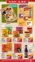 Gazetka promocyjna Aldi Nord - Von Montag - Gazetka - ważna od 07.01 do 07.01.2023 - strona 15 - produkty: Asia Green Garden, aus der tiefkühlung, beutel, brot, curry, eis, flasche, gin, nudel, nudeln, reis, sauce, saucen, sesam, snack, snacks, soja, sojasauce, Spezi, Sushi, Ti, tisch, wok, würzsauce, ZTE