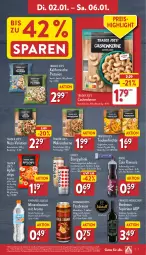 Gazetka promocyjna Aldi Nord - Von Montag - Gazetka - ważna od 07.01 do 07.01.2023 - strona 7 - produkty: alkohol, Alwa, apfel, asti, beutel, brause, chips, cola, drink, Effect, eis, elle, erfrischungsgetränk, fassbrause, flasche, frucht, früchte, getränk, gin, krombache, krombacher, leco, mac, mineralwasser, mit frucht, natur, nuss, pistazien, reis, rheinfels quelle, Ria, rotwein, snack, teller, Ti, Trockenfrüchte, walnuss, wasser, wein, ZTE, zucker