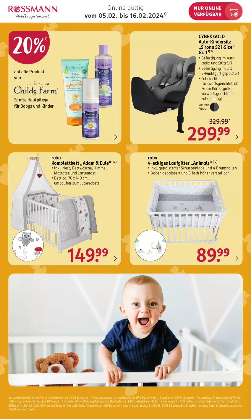 Aktueller Prospekt Rossmann - Prospekte - von 05.02 bis 16.02.2024 - strona 5 - produkty: angebot, angebote, auto, Bau, bett, bettwäsche, eis, elle, Hautpflege, Kinder, Kindersitz, latte, lattenrost, LG, matratze, ndk, reis, roba, teller, Ti, versandkostenfrei, wedel, ZTE