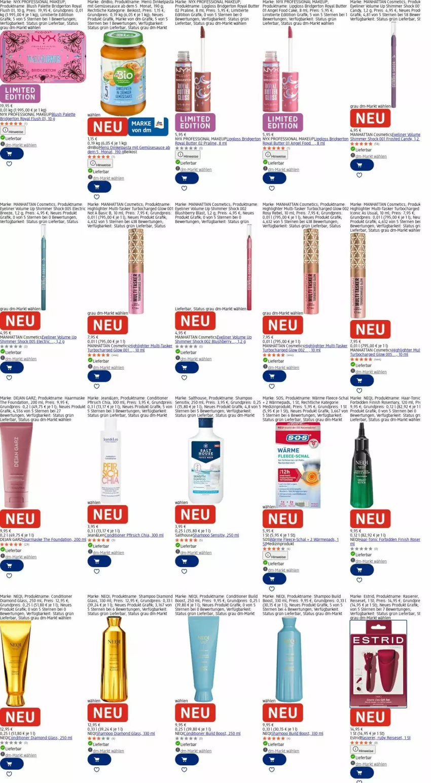 Aktueller Prospekt Dm Drogerie - Prospekte - von 27.10 bis 05.11.2025 - strona 14 - produkty: akku, bio, bree, butter, chia, eis, Eyeliner, Finish, Kette, lenco, Lipgloss, Maske, medizinprodukt, mit gemüse, Palette, pasta, pfirsich, rasierer, reis, Reiseset, rel, rwe, sauce, Schal, shampoo, Ti, tonic, uhr, uhu