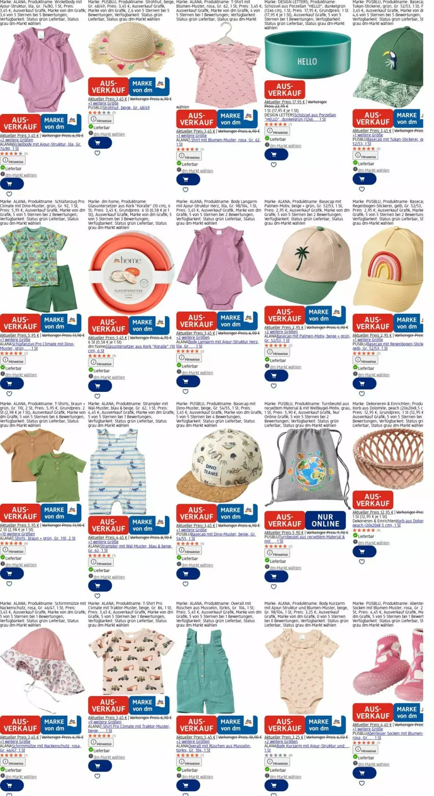 Aktueller Prospekt Dm Drogerie - Prospekte - von 27.10 bis 05.11.2025 - strona 22 - produkty: Anzug, Bau, beutel, blume, blumen, body, braun, Cap, eis, elle, ente, korb, Kugel, LG, Mütze, reis, Ria, Schlafanzug, schüssel, shirt, shirts, socken, Strampler, Strohhut, T-Shirt, Ti, uhr, Untersetzer, usb, WICK, Wickelbody