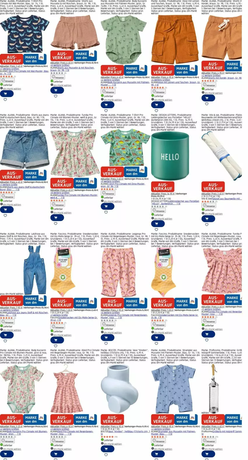 Aktueller Prospekt Dm Drogerie - Prospekte - von 27.10 bis 05.11.2025 - strona 23 - produkty: asti, Astra, Bau, baumwolle, Becher, blume, blumen, body, braun, cin, eis, elle, gin, grill, Holz, hose, jeans, kleid, korb, Latzhose, leggings, leine, LG, mais, merl, Profissimo, rama, reis, shirt, shorts, sim, sneaker, sneakersocken, socken, Strampler, T-Shirt, Tasche, taschen, Ti, tisch, tunika, uhr, uhu, Vase, wolle, Yo