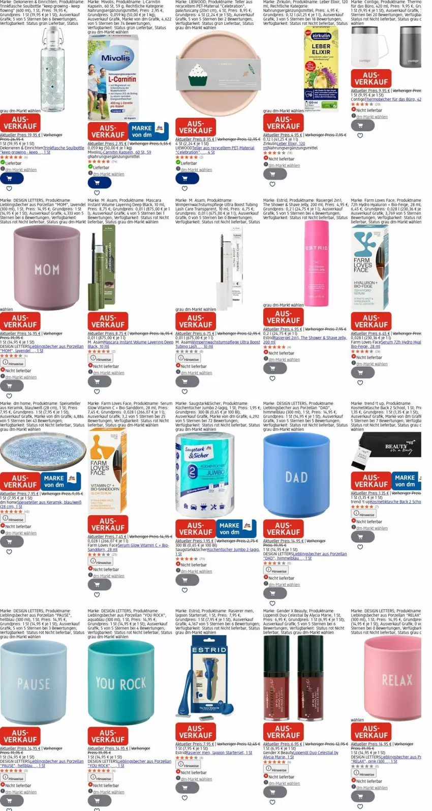 Aktueller Prospekt Dm Drogerie - Prospekte - von 27.10 bis 05.11.2025 - strona 24 - produkty: aqua, Becher, bio, Brei, eis, elle, flasche, hyaluron, jumbo, kosmetik, Kosmetiktasche, küche, Küchen, küchentücher, lack, lavendel, Mascara, rasierer, rasiergel, reis, rel, Ria, ring, Rowi, rum, sanddorn, Serum, Speiseteller, Tasche, teller, Ti, trinkflasche, tücher, vita, Vitamin C, Yo