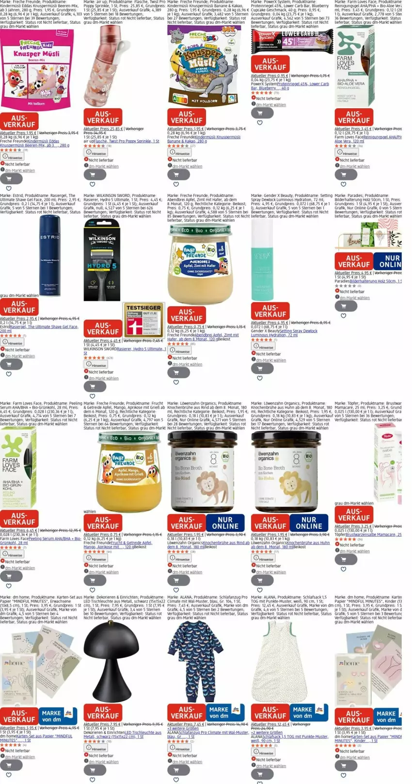 Aktueller Prospekt Dm Drogerie - Prospekte - von 27.10 bis 05.11.2025 - strona 25 - produkty: acer, aloe vera, Anzug, apfel, aprikose, banane, beere, beeren, bio, blueberry, Brei, brot, Brühe, eis, elle, flasche, freche freunde, frucht, hafer, Holz, HP, kakao, Kinder, Knuspermüsli, korn, LED Tischleuchte, Leuchte, LG, mac, mam, mango, müsli, papier, Peeling, Popp, rasierer, rasiergel, Reinigung, Reinigungsgel, reis, riegel, rind, rum, sac, Schlafanzug, schlafsack, Serum, Ti, tisch, tischleuchte, uhr, wilkinson, zucker