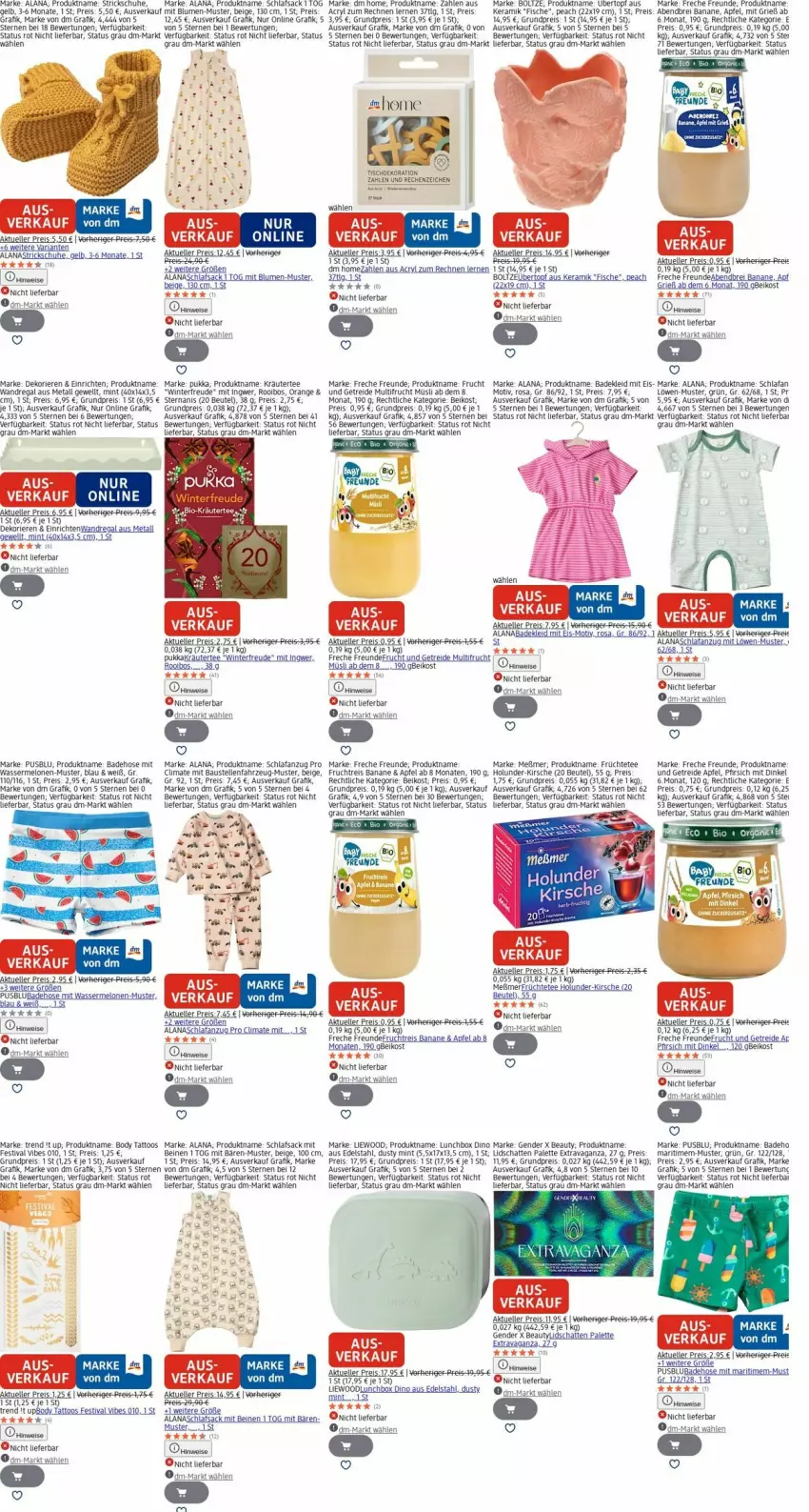 Aktueller Prospekt Dm Drogerie - Prospekte - von 27.10 bis 05.11.2025 - strona 27 - produkty: Anzug, apfel, aust, Bad, Badehose, banane, Bau, beutel, blume, blumen, body, Brei, dekoration, edelstahl, eis, elle, fisch, fische, freche freunde, frucht, früchte, Früchtetee, holunder, hose, ingwer, kirsch, kirsche, kleid, kräuter, LG, lunchbox, melone, melonen, Meßmer, mint, müsli, orange, Palette, pfirsich, regal, reis, sac, Schlafanzug, schlafsack, schuhe, tee, Ti, timer, tisch, topf, übertopf, usb, wandregal, wasser, wassermelone, wassermelonen