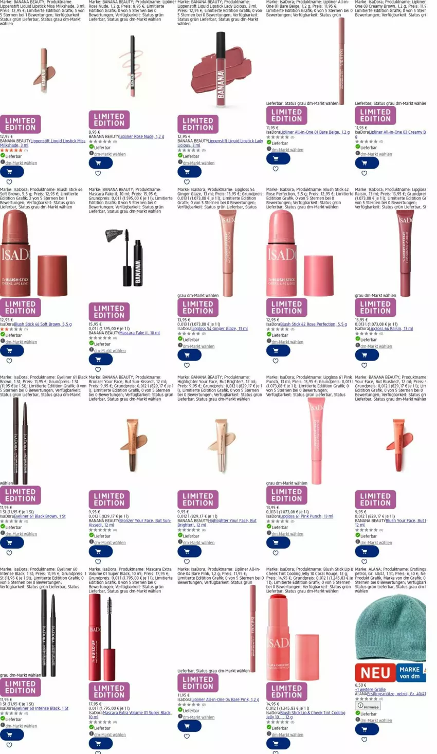Aktueller Prospekt Dm Drogerie - Prospekte - von 27.10 bis 05.11.2025 - strona 3 - produkty: Coral, eis, Eyeliner, gin, ginger, lack, Lipgloss, Lippenstift, Lipstick, Mascara, Mütze, rama, reis, rouge, Ti, uhr, Yo