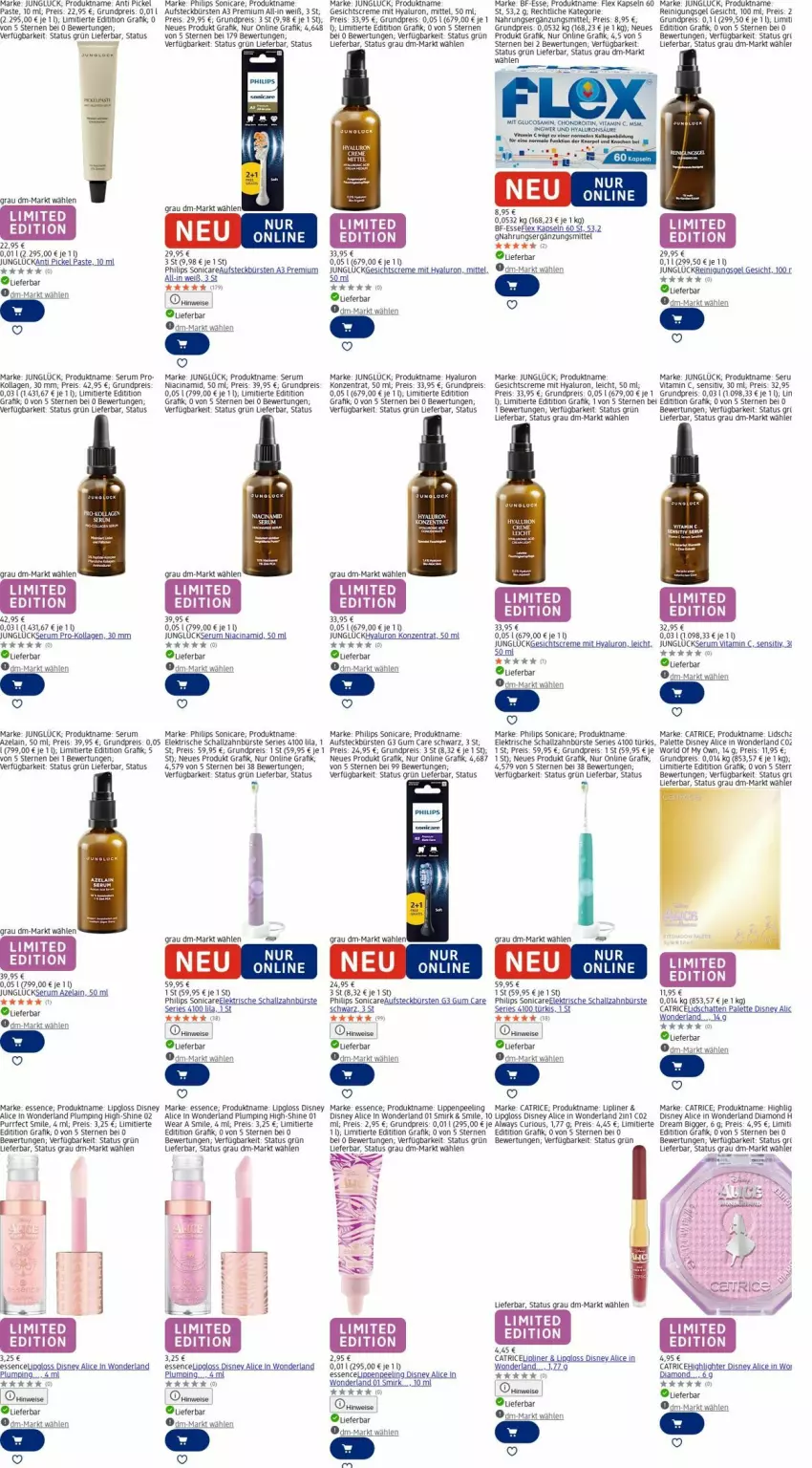 Aktueller Prospekt Dm Drogerie - Prospekte - von 27.10 bis 05.11.2025 - strona 6 - produkty: Alwa, Always, aufsteckbürsten, bürste, bürsten, cin, creme, disney, eis, Gesichtscreme, Glucosamin, hyaluron, Kollagen, Lipgloss, Palette, Peeling, Philips, Reinigung, Reinigungsgel, reis, rum, Schal, schallzahnbürste, Serum, sonicare, Ti, vita, Vitamin C, zahnbürste