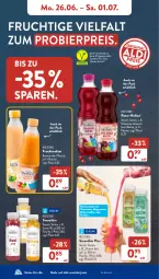 Gazetka promocyjna AldiSud - NÄCHSTE WOCHE - Gazetka - ważna od 01.07 do 01.07.2023 - strona 10 - produkty: aldi, ball, banane, bier, eis, flasche, frucht, LG, magnesium, Nektar, pfirsich, reis, smoothie, Ti, vita, Vitamine