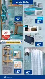 Gazetka promocyjna AldiSud - NÄCHSTE WOCHE - Gazetka - ważna od 01.07 do 01.07.2023 - strona 16 - produkty: aldi, Bad, bambus, Bau, baumwolle, dell, duschtuch, duschvorhang, Eckregal, eis, elle, garnitur, handtücher, korb, mikrofaser, Mode, regal, reis, Ria, senf, Tasche, taschen, Ti, tisch, tuc, tücher, wäschekorb, WC-Vorleger, wolle, würfel