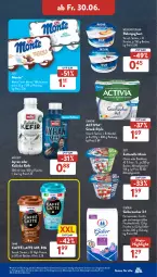 Gazetka promocyjna AldiSud - NÄCHSTE WOCHE - Gazetka - ważna od 01.07 do 01.07.2023 - strona 26 - produkty: activia, alle artikel ohne dekoration, aufstrich, Ayran, basilikum, Becher, caffè latte, creme, danone, dekoration, diadem, eis, emmi, flasche, frucht, fruchtaufstrich, früchte, gelierzucker, gin, joghur, joghurt, Kefir, kirsch, kirsche, latte, mandel, milch, monte, Müller, rahmjoghurt, reis, rel, Ti, weihenstephan, zott, Zott Monte, zottarella, zottarella minis, ZTE, zucker