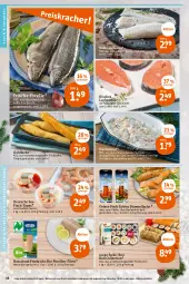 Gazetka promocyjna Tegut - Angebote der Woche - Gazetka - ważna od 19.11 do 19.11.2022 - strona 18 - produkty: angebot, angebote, bio, braten, buch, dekoration, dressing, eis, elle, feinkost, filet, filets, fisch, fische, Fischer, fleisch, forelle, grill, hering, Herings, Holz, ideal zum braten, joghur, joghurt, lachs, mayonnaise, natur, naturland, rel, ring, Schere, steak, Sushi, Tapas, tender, Ti, Tilapia, topf, Yo