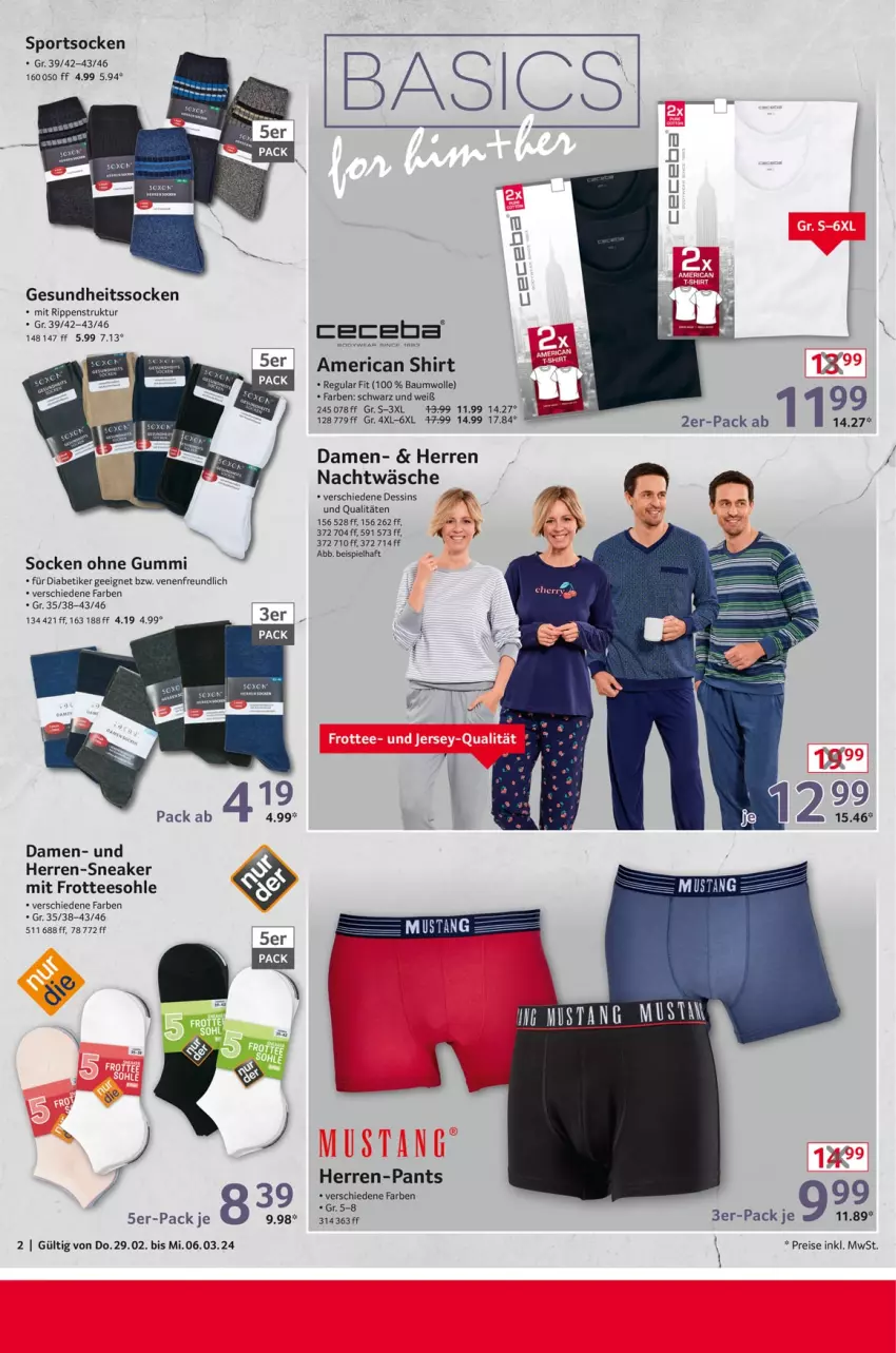 Aktueller Prospekt Selgros - Non Food - von 29.02 bis 06.03.2024 - strona 2 - produkty: Bau, baumwolle, eis, Gesundheit, herren-pants, herren-sneaker, mit frotteesohle, Pants, reis, Rippen, shirt, sneaker, socken, Sport, sportsocken, tee, Ti, wolle