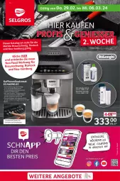 Gazetka promocyjna Selgros - Non Food - Gazetka - ważna od 06.03 do 06.03.2024 - strona 1 - produkty: angebot, angebote, auto, braun, coupon, coupons, decke, delonghi, eis, getränk, getränke, kaffee, kaffeevollautomat, latte, LG, reis, rel, Ria, Ti, wasser, wasserfilter