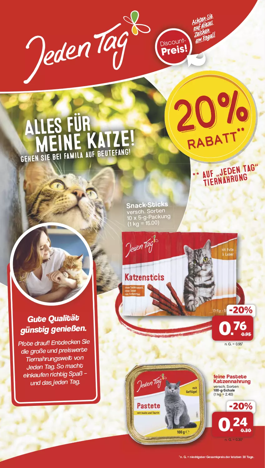 Aktueller Prospekt Famila - Prospekte - von 07.10 bis 12.10.2024 - strona 2 - produkty: decke, eis, gsw, katzennahrung, mac, pastete, reis, Schal, Schale, Ti, tiernahrung, ZTE