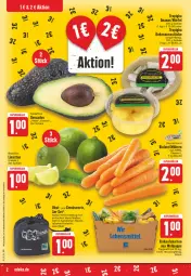 Gazetka promocyjna E Center - Angebote der Woche - Gazetka - ważna od 12.08 do 12.08.2023 - strona 2 - produkty: ananas, avocado, avocados, beutel, bio, bioland, Clin, kraft, lebensmittel, limette, limetten, Mett, metten, möhren, obst, Schal, Schale, Ti, würfel