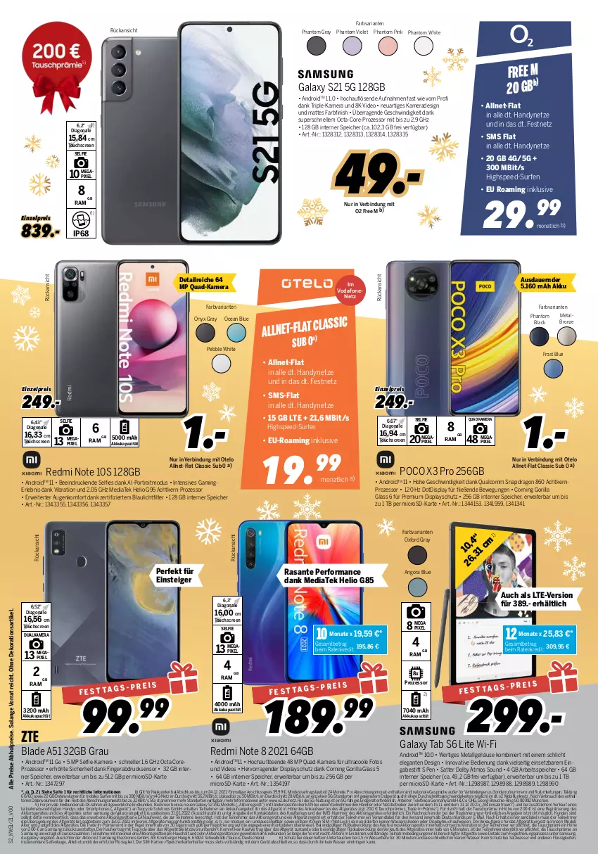 Aktueller Prospekt Medimax - MEDIMAX Prospekt KW51 2021 - von 17.12 bis 23.12.2021 - strona 2 - produkty: abholpreise, akku, alkohol, angebot, auer, Berger, dekoration, dell, deo, eis, elle, fingerabdrucksensor, Finish, fisch, fische, Fischer, Germ, Handy, HP, kamera, lack, lays, LG, microsd, Mode, ndk, quad, Rauch, reis, Ria, ring, rwe, salz, Samsung, SANTE, Schal, Seife, sim, smartphone, smartphones, spee, speicherkarte, Spezi, Surf, Ti, touchscreen, vodafone, wasser, WICK, ZTE