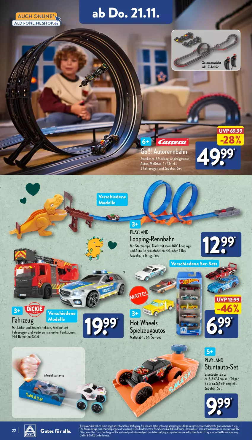 Aktueller Prospekt Aldi Nord - Von Montag - von 18.11 bis 23.11.2024 - strona 22 - produkty: aldi, auer, auto, batterie, batterien, Bau, Bauer, daim, dell, elle, gin, Hot Wheels, Intel, LG, Mode, Ria, rosen, spielzeug, Ti, ZTE